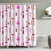 Pink Beauty Pattern Shower Curtain Waterproof Fabric Bathroom Decor For Women Girls