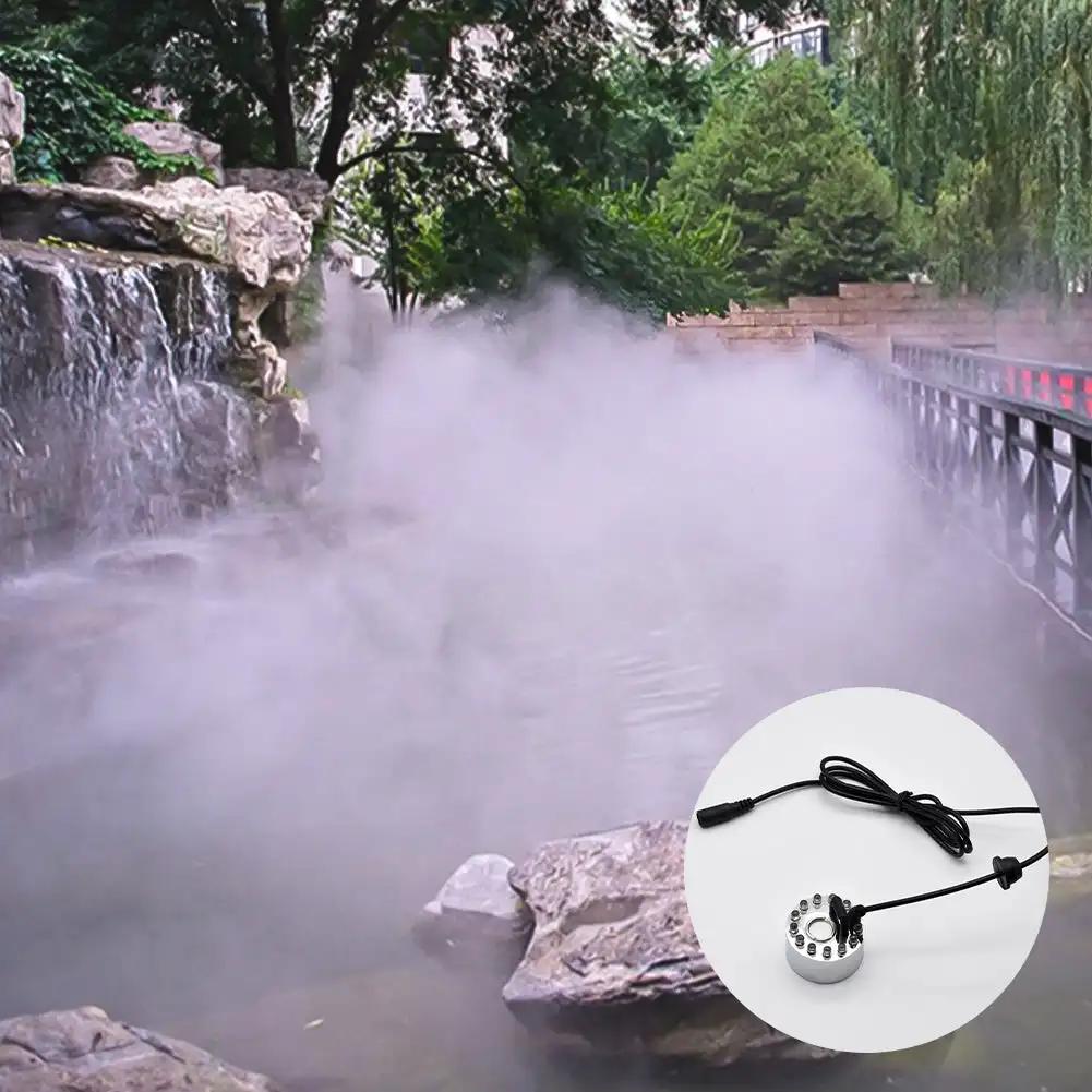 Halloween LED Water Fountain Pond Fogger Mini Mist Maker Fogger Pond Garden Nebulizer For Halloween Christmas Party Decoration