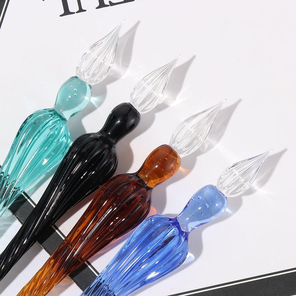 1PC Art Writing Calligraphy Signature Fountain Pen Filling Ink Glass Dip Pen Painting Supplies