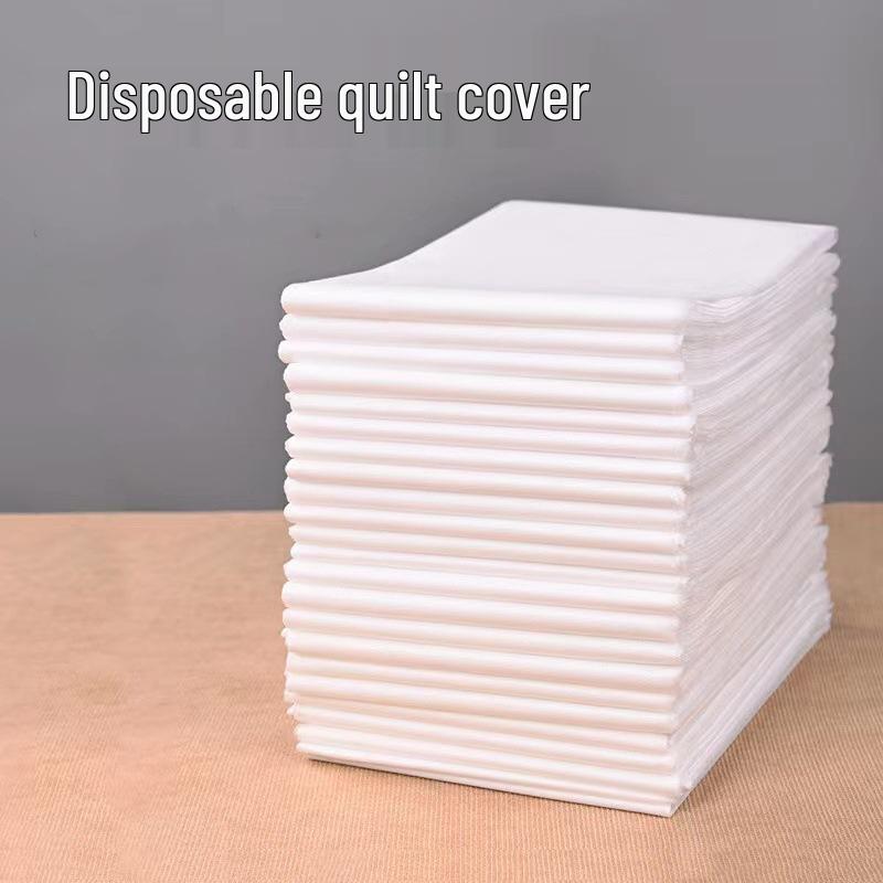 Portable Thickened Double Travel Bedding Set: Disposable Sheet, Duvet Cover, Pillowcase - Anti-Dirty, Ideal for Hotel and Travel Use