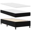 LED Box Spring Bed with Mattress Black 100 X 200 Cm Velvet