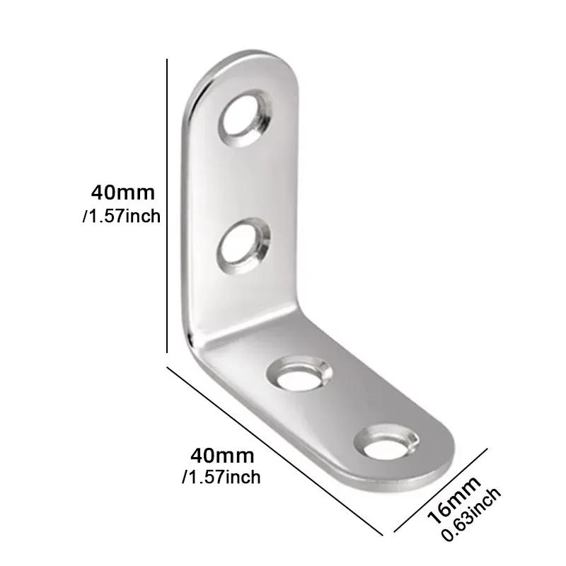 10PCS 90 Degree Angle Corner Brackets Stainless Steel Corner Brace Fastener Wall Brackets Hanger for Shelves,Table,Chair