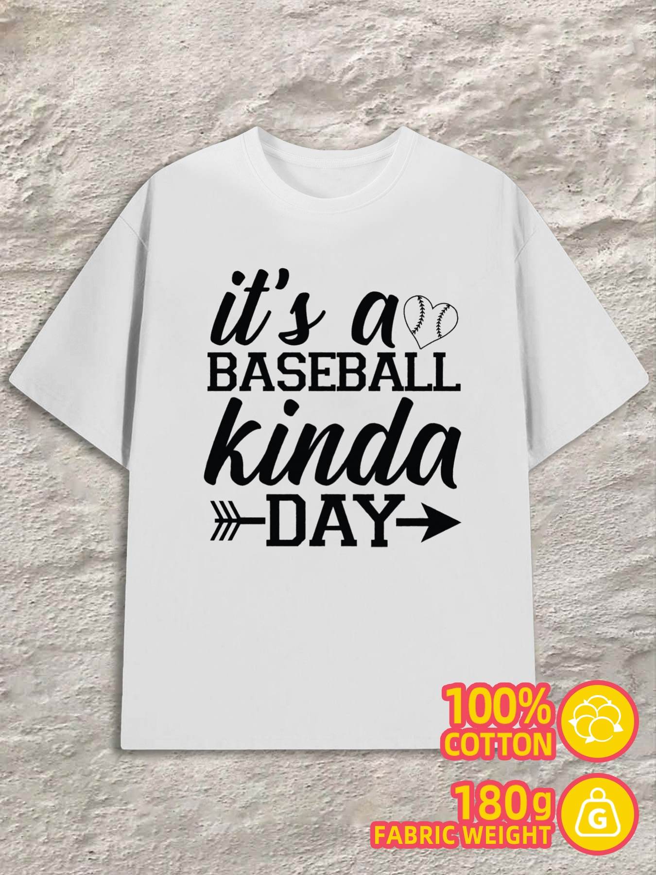 Product Y2K Baseball Kinda Day Plain White Regular Fit S