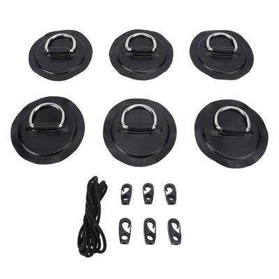 Stainless Steel D Ring Patch Kit PVC Paddle Board D Rings with Rope Hooks for Kayak Inflatable Boat