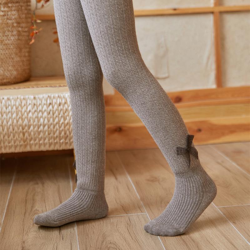 

Children s Winter Velvet Leggings with Hemp Pattern, Bowknot & Lamb Fleece L (Height 95-110cm)