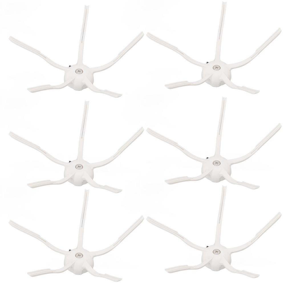 6 Stück Roboterstaubsauger Seitenbürste Silikon Kehrmaschine Seitenbürste Ersatz für Xiaomi Roborock S7 Weiß