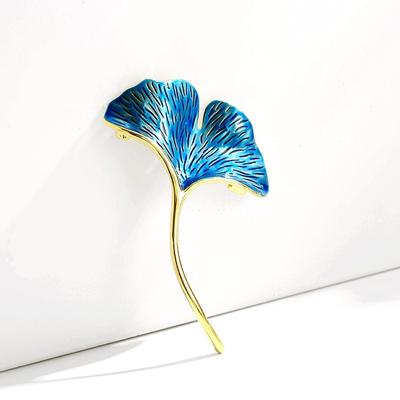 Kreative Ginkgoblatt-Brosche, Modische und Schlichte Anstecknadel Cardigan Mantel, Individuelle und Elegante Korsage