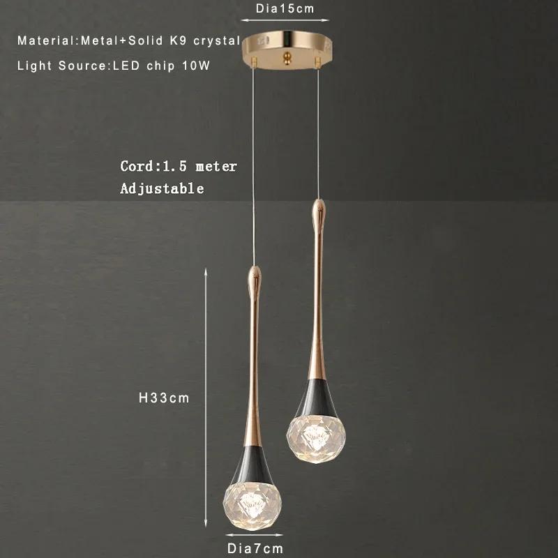 Lamp Diamond Crystal Pendant Light, Mini Ceiling Hanging Light In Gold Finish Prism Crystal Color Changing Led Hanging Light F