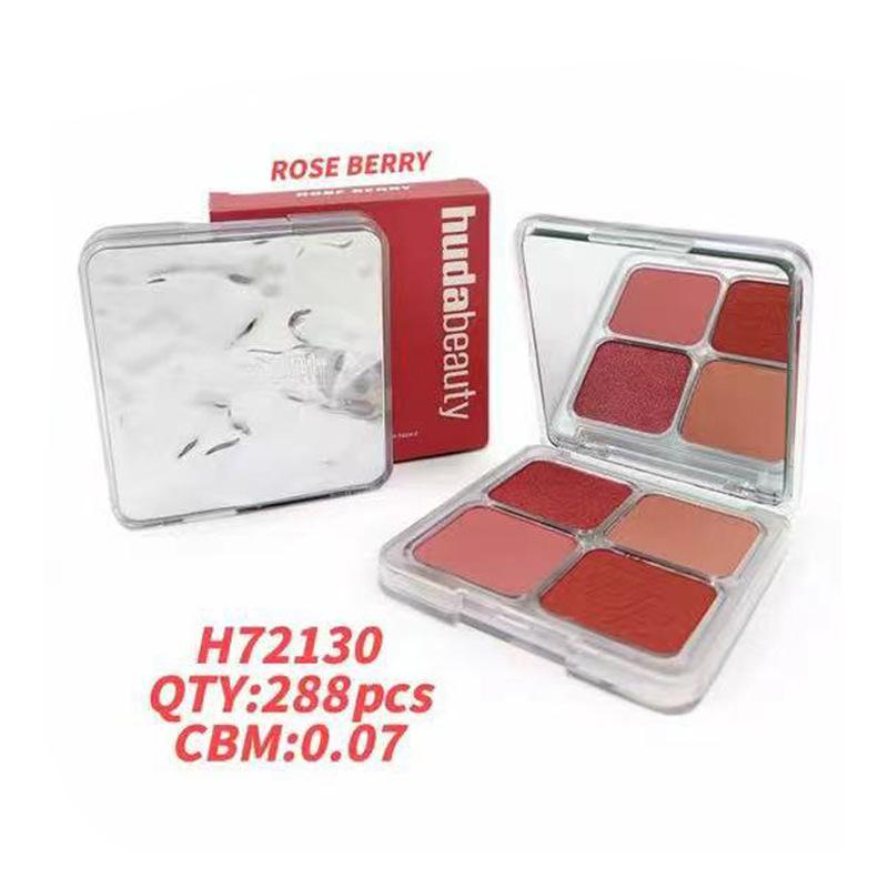 Huda Beauty Czterokolorowa Paleta Różów i Rozświetlaczy