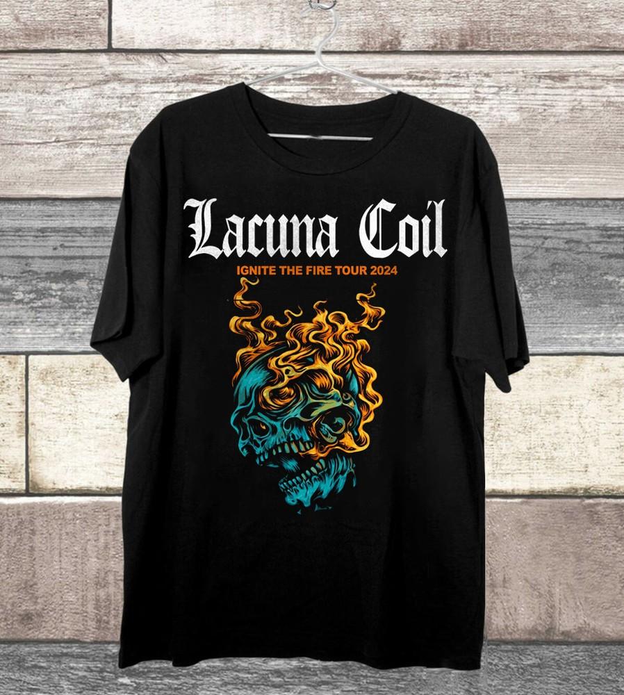 Neues Lacuna Coil Ignite The Fire 2024 Tour Geschenk Für Fans S bis 5XL T-Shirt Unisex T-Shirt