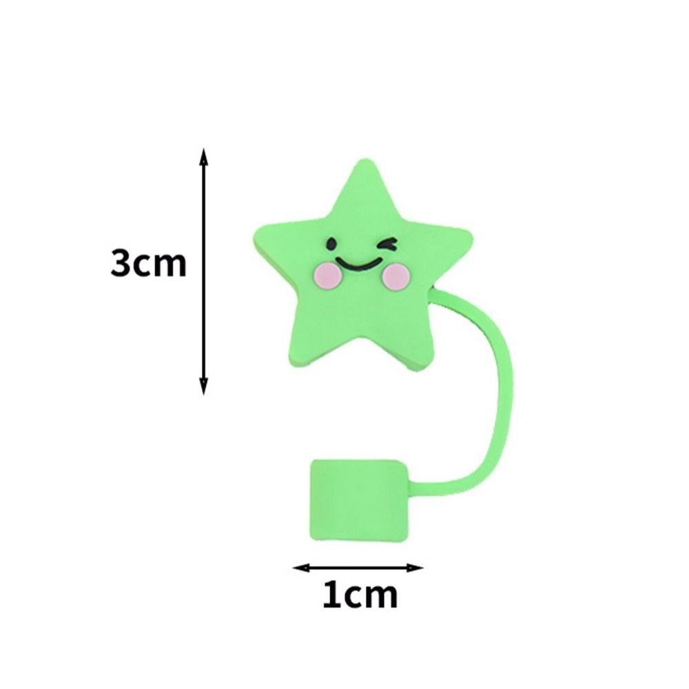 Reusable Drinking Dust Cap Silicone Straw Tips Cover Creative Silicone Straw Plug  Water Glass