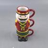 Ceramic Creative Combination Triple Stack King Husband Clown Christmas Atmosphere Couple Coffee Cup Mug Ceramic Cup
