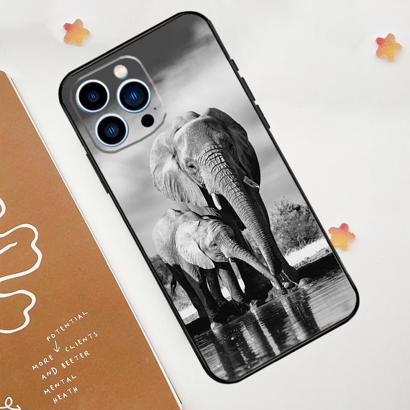 Elephant Baby Nature Phone Case For iPhone 17 Pro Max 11 14 15 16 Pro Max 12 13 mini 16 Plus 16e 17 Air Funda