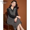 Women's Hooded Vest & Dress Two-Piece Set