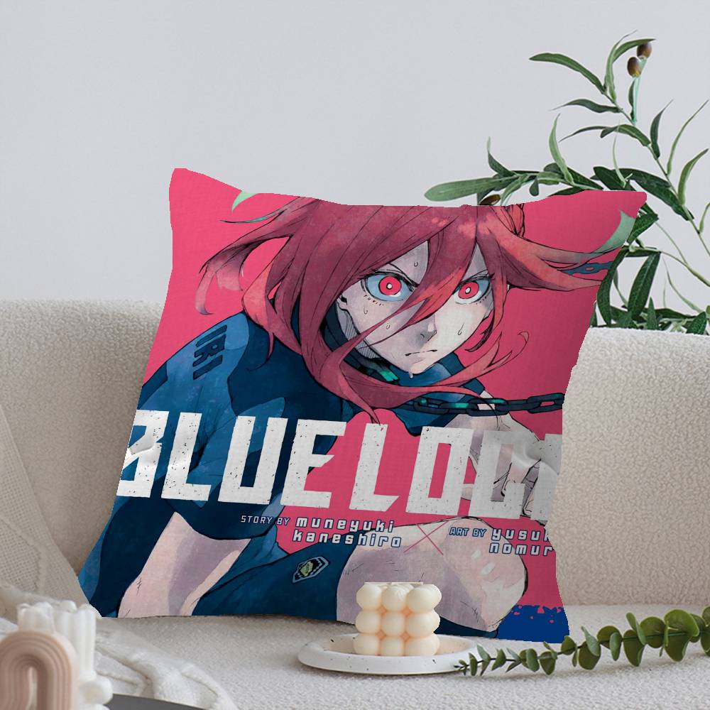 Japan Cartoon Blue Lock Cushion Cover Decorative Pillow Sofa Home Decor Case Pillow Cases
