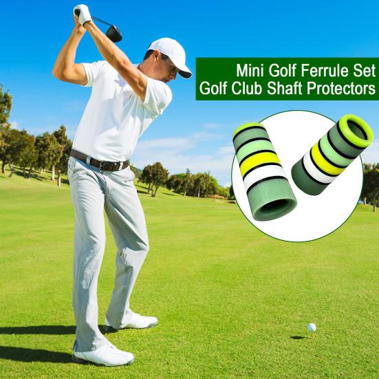 Golf Iron Ferrules Colorful Multi-Ring Golfing Club Ferrules Sleeve for 0.355Inch Taper Tip Iron Wedge