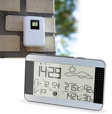 Alecto WS-1700  Weather Station with Wireless Sensor, Silver, Alecto