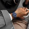 BY BENYAR Watch Watch Chronograph Analog Watch 30M Water Resistant Business Simple Stylish Popular Formal Leather Belt Quartz Watch Gift for Men Blue