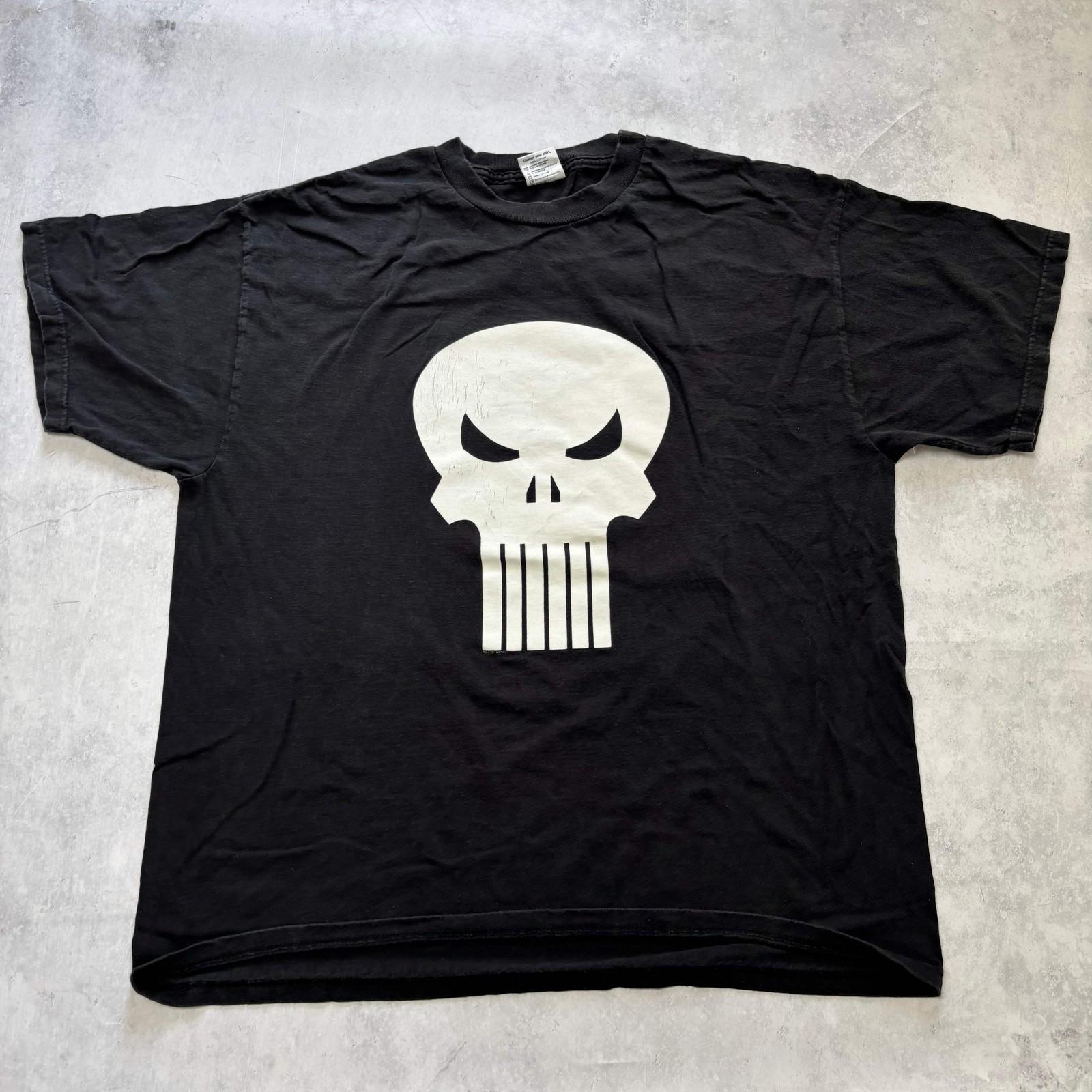 Vintage T Shirt Mens XL Black The Punisher Marvel Comics 90s Promo XXXL