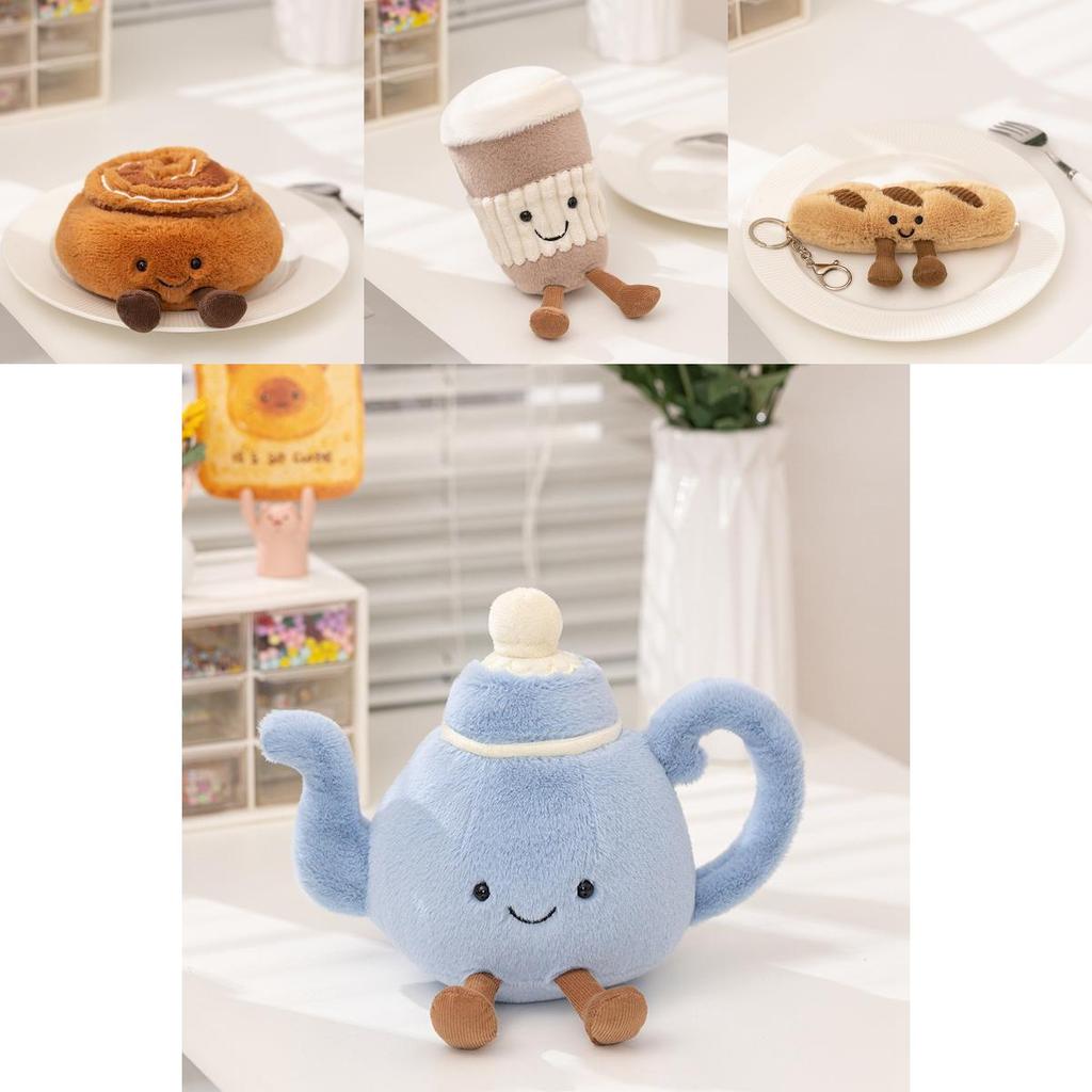 Plush Teapot And Cup Set With Pp Cotton Filling For Tea Party Decor