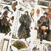 Pet Washi Tape 063 with Ink Shell Gold Male Character Knight Antique Scrapbook Decoration Sticker