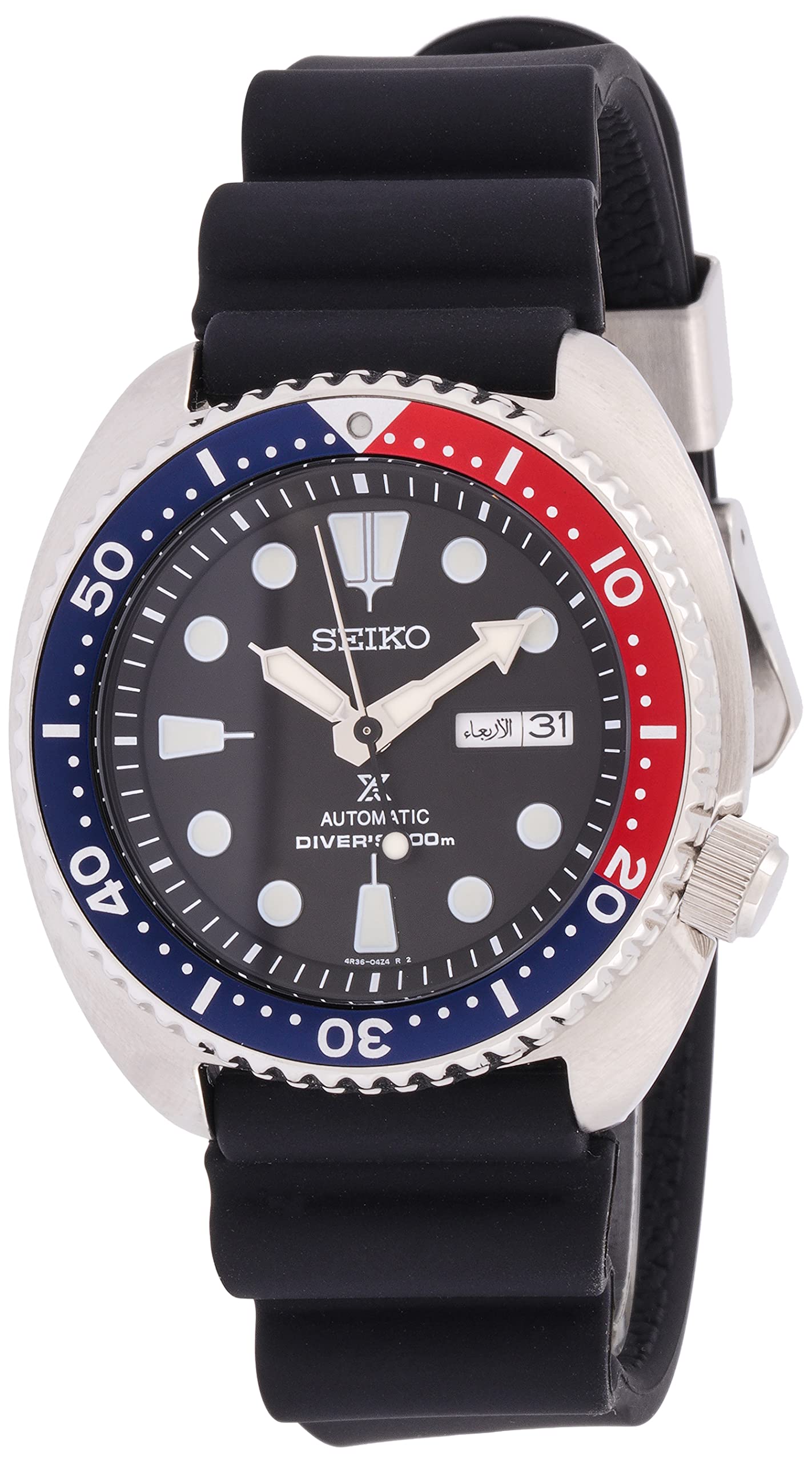 

SEIKO Prospex GMT Automatic Black Dial Watch Diver Men s SRPE95K1, Black, чорний