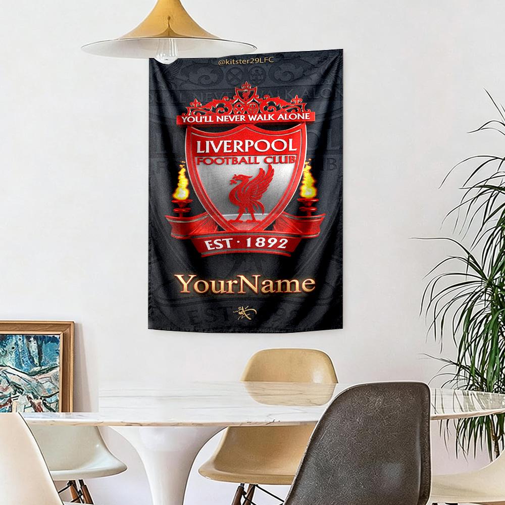 Liverpool Custom Your Name Wall Decor Tapestry Art For Pet Memorial Birthdaywedding Party Backdrop Family Gift