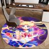 1pc Anime Sailor Moon Round Carpet  Office Chair Mat, NonSlip Rug for Home Decor, Living Room, Bedroom, Game Room