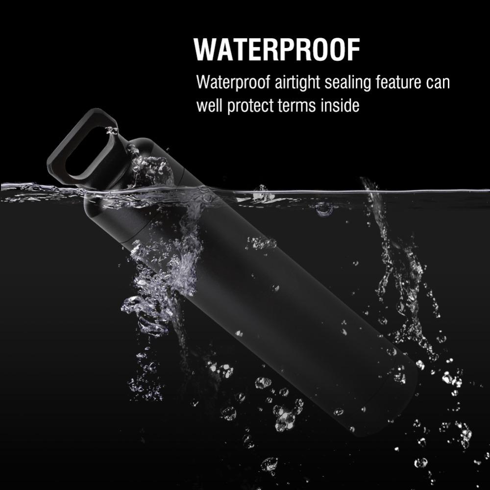 Aluminum Alloy Medicine Container Waterproof Pill Box Durable Pill Bottle  Climbing Expeditions