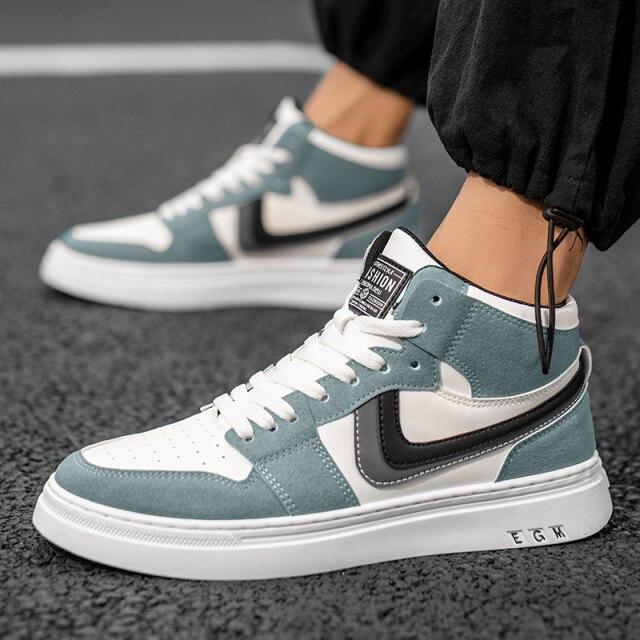 Crlaydk  Spring New High Top Sneakers Walking Sports Tennis Breathable Shoes Lace -Up Comfortable Footwear Ankle Basket Homme