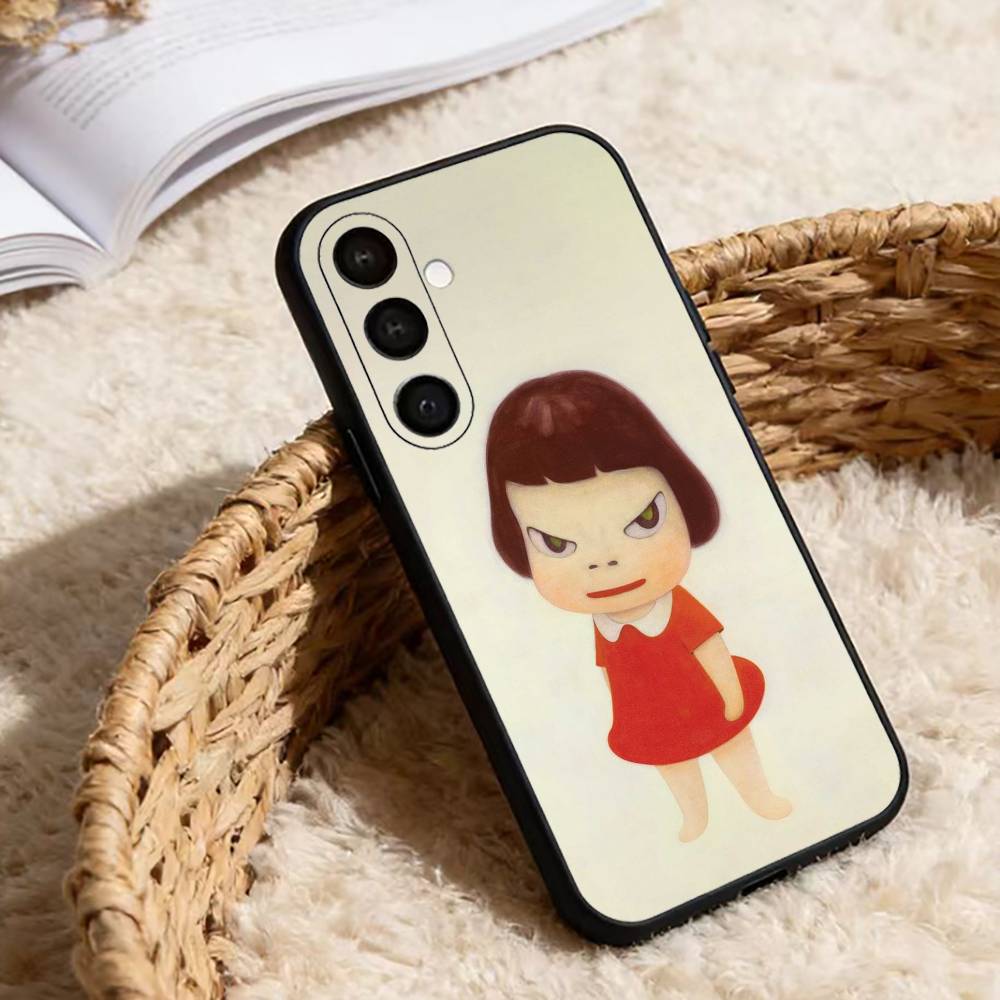 Y-Yoshitomos Art N-Nara Phone Case For Samsung Galaxy A20,21s,22,31,32,52,53,72,73,80,91 Soft Black Shell
