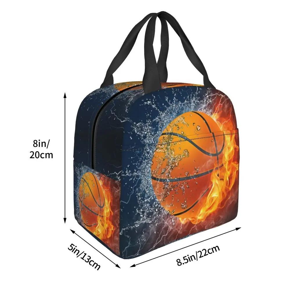 Basketball Thermal Insulation Bag Cartoon Game Sports To Print Children Boys And Girls Lightweight Portable Meal Bag