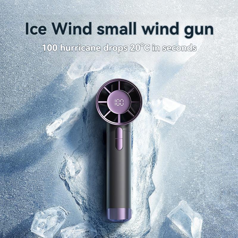 100-Speed USB Rechargeable Handheld Fan, Aluminum Alloy High-Speed Portable Mini Fan for Office Outdoor Travel