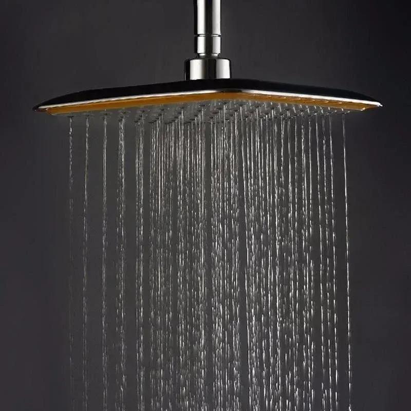 8inch Chrome Rainfall Shower Head Faucet Extension with Shower Arm and Hose Kit Duchas Para Baño