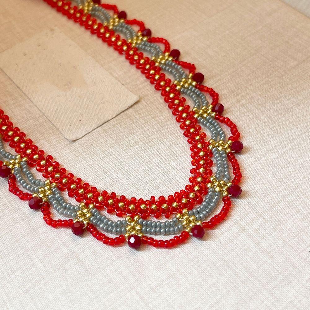 Hanfu Accessories Beads Necklace Ethnic Style Chinese Style Choker Horse Face Skirt Necklace  Girls
