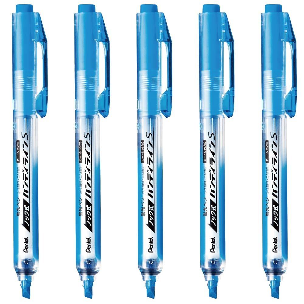 Pentel Handyline S Highlighter Sky 5 pens Pen, Blue, XSXNS15-S,