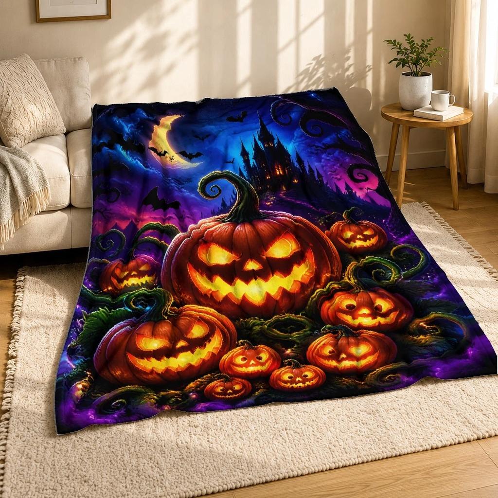 Glowing Jack O Lanterns Coral Fleece Blanket