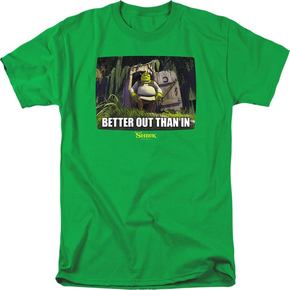 Shrek Mens Better Out Than In Meme T-Shirt