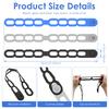 6Pcs Pot Universal Fixing Strap 21.65 Inch Crock Pot Lid Holder Supplies Silicone Straps Suitable for Storing Curtains Yoga Mats
