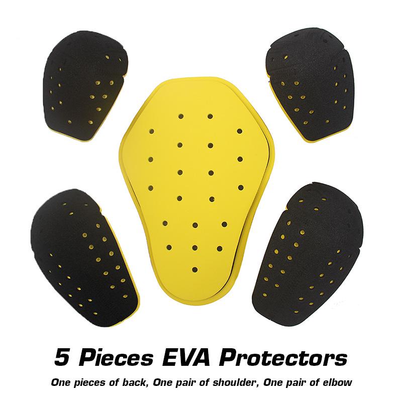 EVA Double-Layer Motorcycle Riding Suit with Back Protector, Shoulder & Elbow Pads