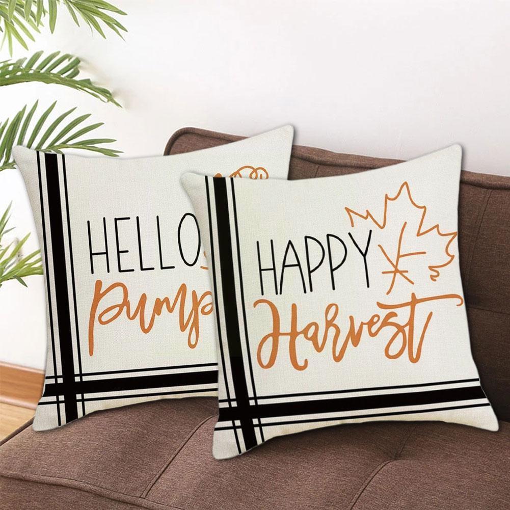 COLORPAPA Orange Grey Throw Pillow Covers 18x18 Set of 4 Decorative