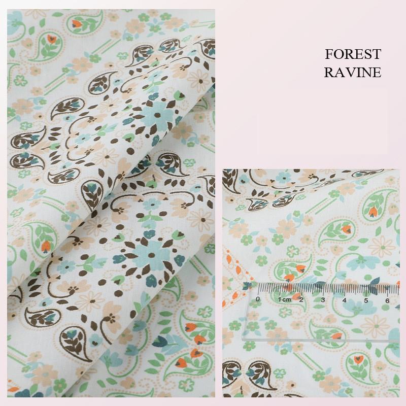 Тканина з квітковим принтом Високоякісна бавовняна тканина Дихаюча М'яка для пошиття одягу Сукні Постільної білизни Штор