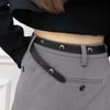 Moon Pin Crescent Moon Casual Belt Accessories Korean Waist Strap Female Waistband PU leather Belt