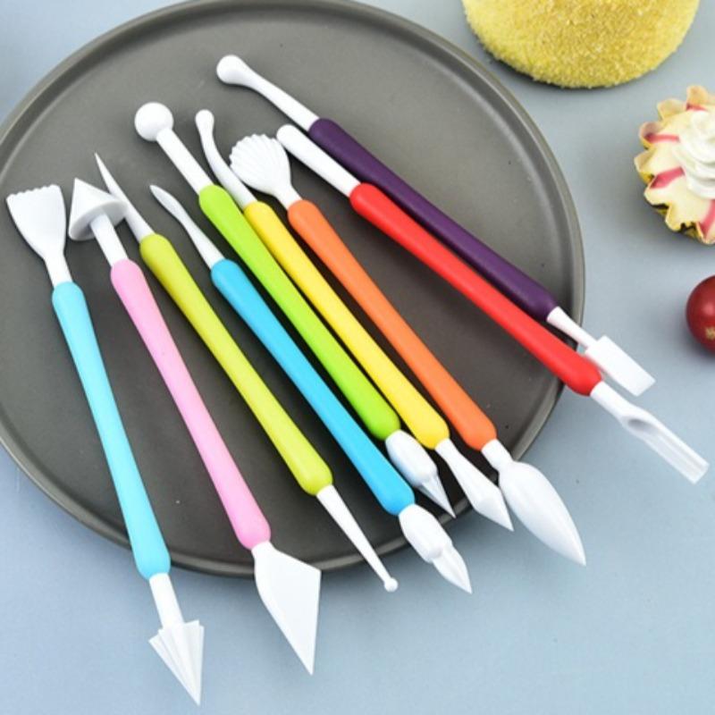 BEPAN Home Kitchen Baking Tools Fondant Tool Set Engraving Pen Chocolate Cake Flower Pen Kitchen Cream Pen Food Production
