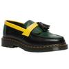 Dr. Martens Adrian Glossy Leather Color-Block Tassel Platform Shoes Unisex Shoes Black Green Yellow 27308001