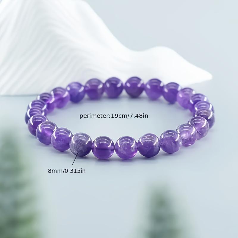8mm Naturstein Kristall Armband Handgefertigtes Perlenarmband für Damen Herren