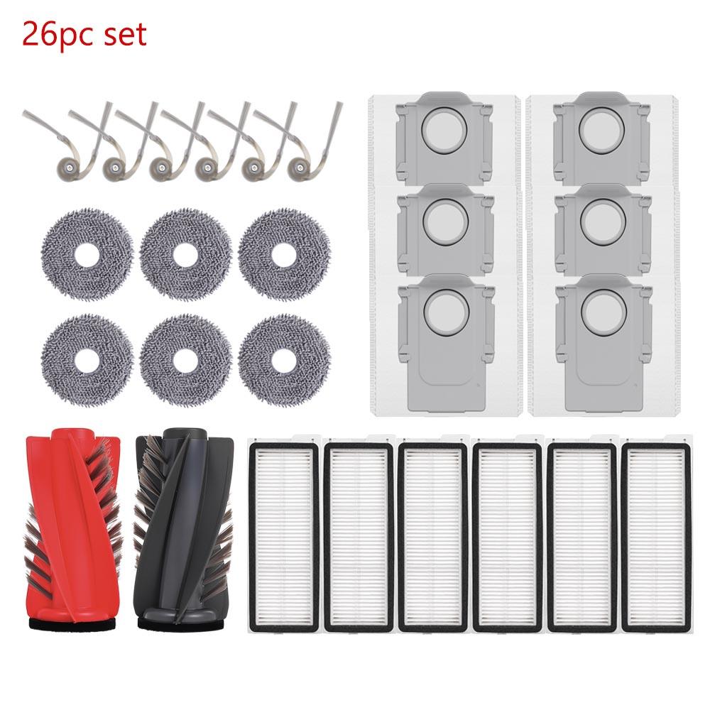 Main Side Brush Filter Mop Pad Dust Bags for Roborock Qrevo C/Curv/CurvC/Edge/EdgeC/1AE/S1V/1AI Vacuum Cleaner Replacement Parts