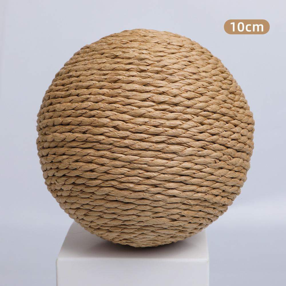 Oversized Sisal Woven Cat Toy Ball with Multi-color Options for Indoor Cats Molar Tossing Self Play