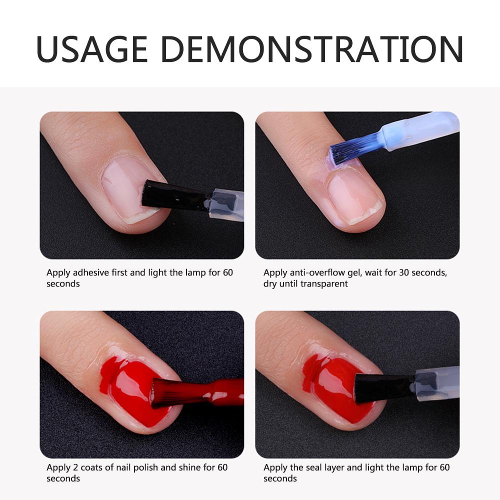 Anti-Spillage Gel For Manicure No Odor Overflow Nail Polish Rip Pull Type Quick-Dry Skin-Care