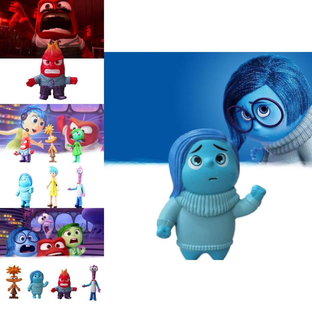 Cute Cartoon Brainy Team Action Figures Toy Model Car Decor Ornament Pvc Diy Display